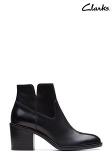 Clarks Black Leather Valvestino Lo Boots (392966) | €75