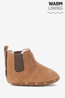 Tan Brown - Leather Chelsea Baby Boots (0-18mths) (393564) | kr133