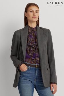Lauren Ralph Lauren Grey Wool Twill Blazer (393918) | LEI 2,501