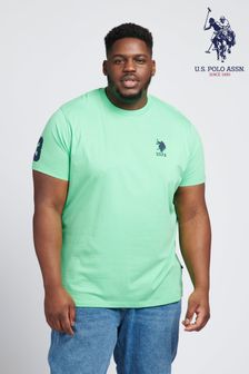 Grün - U.s. Polo Assn. Herren Big & Tall T-Shirt mit 3 Logo (393956) | 47 €