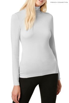 French Connection Venitia Grey Jersey Split Cuff Top (394078) | €24
