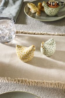 Sage Green Pat and Peggy Chicken Salt and Pepper Shakers
