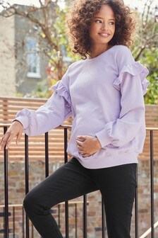 Maternity Ruffle Sweat Top