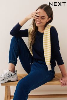 Blau & Marineblau - Langärmeliges Sweatshirt mit Rundhalsausschnitt (394931) | 13 €
