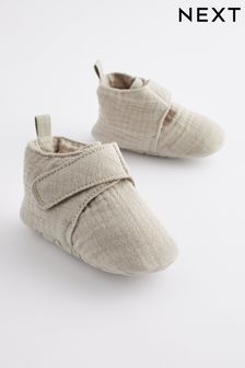 素色 - 棉布包裹嬰兒靴子 (0-2個月) (394964) | NT$310 - NT$360