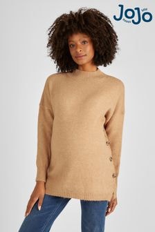 JoJo Maman Bébé Camel Turtle Neck Maternity & Nursing Jumper (395061) | $68