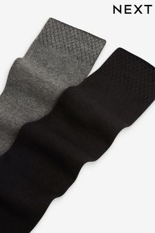 黑／灰 - 超柔軟粘纖過膝襪2對裝 (395240) | NT$370