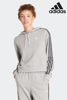 灰色 - Adidas運動系列必備款3條紋動物印花休閒連帽衫 (395762) | NT$2,330