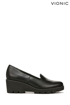 Matte Black Leather - Vionic Willa Suede Slip-ons Wedges (395789) | €186
