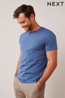 Blue Denim Slim Essential Crew Neck T-Shirt (396019) | AED16