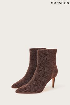 Monsoon Brown Glitter Boots (396718) | $135