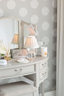Laura Ashley Dove Grey Clifton Dressing Table and Stool Set (397500) | €1,210