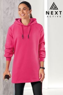 Bright Pink Next Active Sports Longline Hoodie (398402) | 11,800 Ft