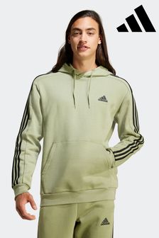 Adidas green and white hoodie top