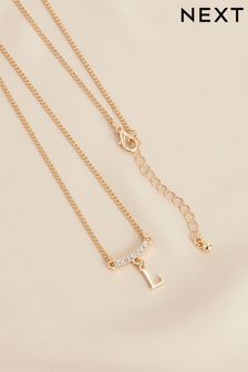 Gold Tone Initial Necklace Letter L (399045) | €9
