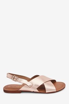 Rose Gold Regular/Wide Fit Forever Comfort® Cross Front Slingback Sandals (399155) | 28 €