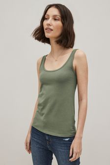 Green Khaki Thick Strap Vest (399314) | AED28