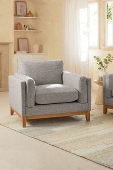 Chunky Weave Dove Grey Encased Comfort Bennett Chair (399389) | €580