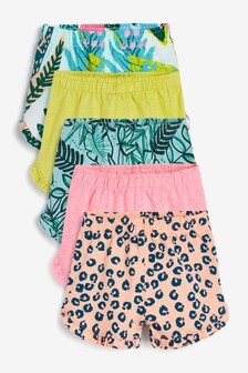 מארז של 5 מכנסיים קצרים עם הדפס טרופי  (3 חודשים עד גיל 7)