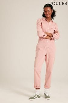 Joules Rose Pink Long Sleeve Cotton Boiler Suit (399656) | kr1,168