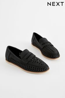 Black Woven Loafers (399716) | $41 - $52