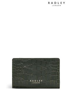 محفظة طية ثنائية متوسطة الحجم خضراء شكل جلد تمساح Linden Gardens من Radley London (‪3G8901) | 504 ر.س