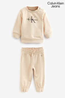 Calvin Klein Neutral Monogram Sweatshirt Set (3J8877) | €114