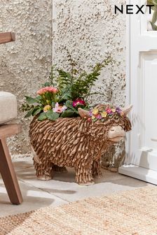 Natural Outdoor Hamish The Highland Cow Planter (3W6464) | $106