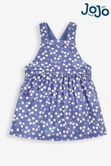 JoJo Maman Bébé Navy Girls' Daisy Cord Pinafore Dress (400671) | kr450