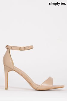 Simply Be Extra Wide Fit Savona Barely There Heeled Nude Sandals (400730) | €18.50