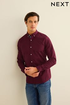 Berry Red Stretch Oxford Long Sleeve Shirt (401279) | 42 €