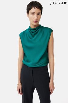 Jigsaw Satin Cowl Neck Top (402021) | AED527
