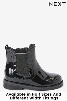 Черная лакированная кожа - Ботинки челси Little Luxe™ (402152) | €22 - €26