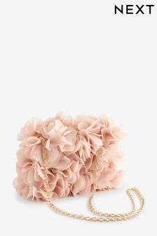 Nude Pink Corsage Boxy Clutch Bag (402662) | 929 UAH