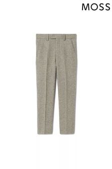 Зеленые твидовые брюки для мальчиков с узором "в елочку" Moss (402894) | €44