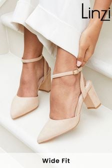 Linzi Nude Larsa Wide Fit Pointed Toe Court Shoes (403030) | $65