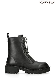 Carvela Dazzle Lace Up Black Boots (403202) | NT$9,280