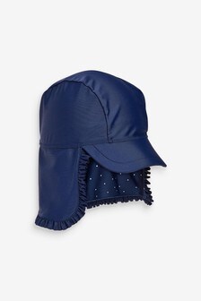 Chapeau de bain protège-nuque à volant (3 mois - 10 ans)