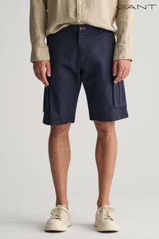 Modra - Ohlapne kargo kratke hlače iz kepra Gant (403349) | €108