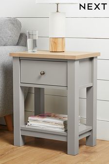 Dove Grey Malvern Oak Effect Storage Side Table (403654) | €185