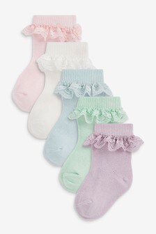 Lot de 5 paires de chaussettes à volants (Enfant)