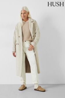 Hush Cream Scout Double Breasted Coat (403892) | €423