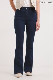 Niebieskie bardzo miękkie jeansy Jd Williams z wysokim stanem i rozszerzanymi nogawkami (403918) | 175 zł