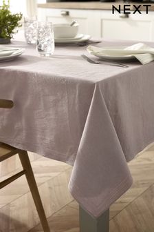Mineral Purple Linen Look Cotton Table Cloth (403944) | $51