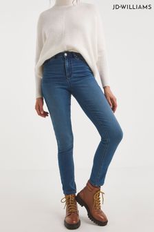 Niebieski - Jd Williams Metallic High Waist Super Soft Slim Leg Jeans (403971) | 175 zł