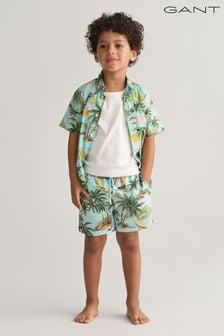 GANT Green Boys Hawaiian Print Swim Shorts (404120) | OMR23