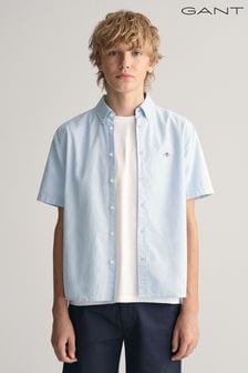Niebieski - Gant Boys Oxford Short Sleeve Shirt (404164) | 345 zł
