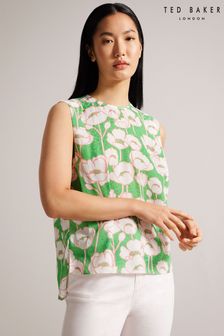 Ted Baker Green Kelany Short Sleeve Top With Shoulder Detail (404229) | 236 zł