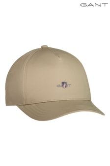 Natural - Șapcă din bumbac cu țesătură diagonală și emblemă scut pentru băieți Gant (404232) | 179 LEI