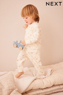 Cream Teddy Bear Quilted Pyjamas (9mths-6yrs) (404339) | €13 - €15